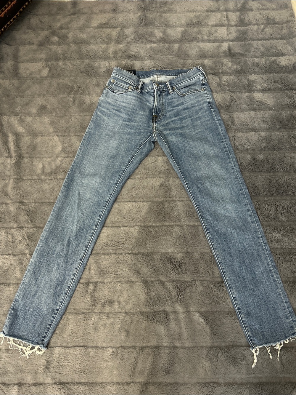 Abercrombie & Fitch Langdon Slim Stretch Jeans 28x30 Raw Hem